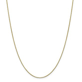 10K Yellow Gold Box Chain Necklace with Polished Finish, 24-Inch Solid Design