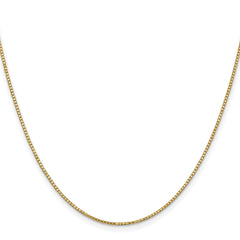 10K Yellow Gold Box Chain Necklace with Polished Finish 16 Inch