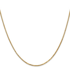 10K Gold Polished Box Chain Necklace with Lobster Clasp