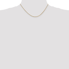 10K Gold Polished Box Chain Necklace with Lobster Clasp