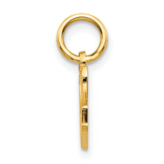 10K Gold Polished MOM Charm Solid, Elegant, Themed Design