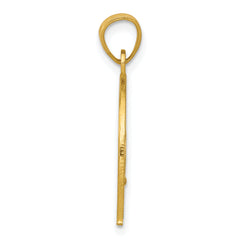 10K Gold Horseshoe Pendant with Polished Horse Charm Solid & Elegant