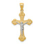 10K w/Rhodium Crucifix Pendant