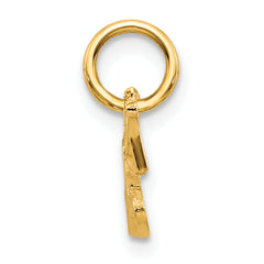 10K Yellow Gold Daughter Charm with Polished Finish Elegant & Solid Design