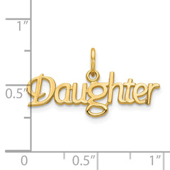 10K Yellow Gold Daughter Charm with Polished Finish Elegant & Solid Design