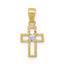 10k Small CZ Cross Pendant