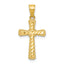 10k Diamond-Cut Cross Pendant