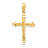 10k Budded Cross Pendant