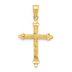 10k Budded Cross Pendant