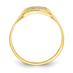10k CZ Polished Child's Ring