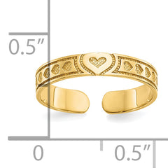 10k Heart Toe Ring