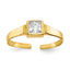 10k CZ Toe Ring