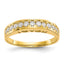 Love You Forever Cubic Zirconia Wedding Band in 10K Yellow Gold, 1mm, Size 7 - Sophia Jewelers