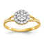 Clear Cubic Zirconia Cluster Halo Ring in 10K Yellow Gold, Size 6 - Sophia Jewelers