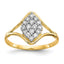 Clear Cubic Zirconia Cluster Ring in 10K Yellow Gold, Size 6 - Sophia Jewelers