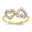 Multiple Stones Clustered Heart Cubic Zirconia Ring in 10K Yellow Gold, Size 6 - Sophia Jewelers