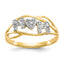 10K WithRhodium Mom CZ Ring