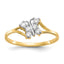 10K WithRhodium CZ Butterfly Ring