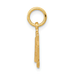 10K Gold Baby Boy Charm with Polished Finish Solid & Elegant