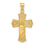 Passion Cross & Jesus Face Pendant in 10K Yellow Gold, 28mm Reversible - Sophia Jewelers
