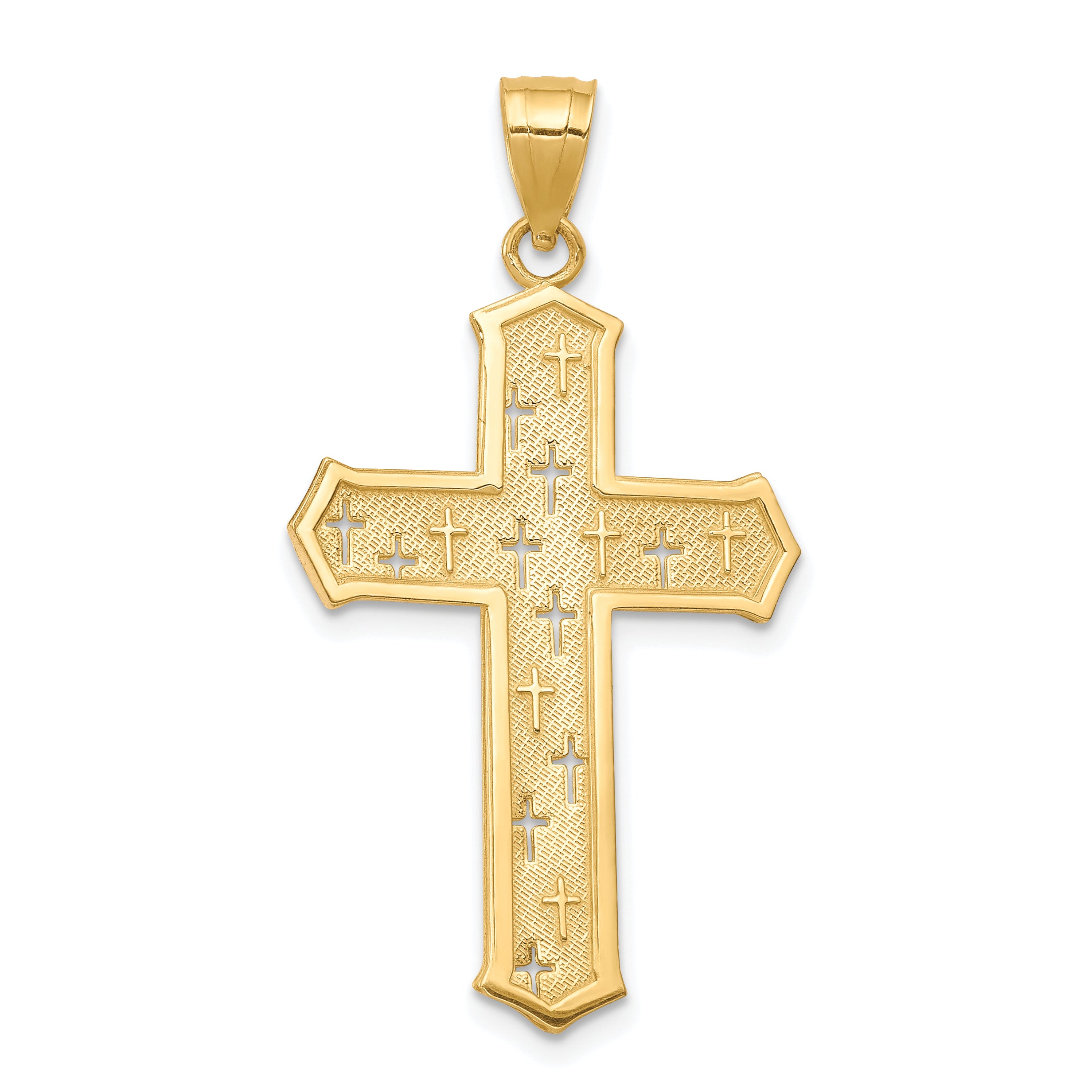 10k Passion Cross Pendant