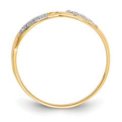 10K WithRhodium CZ I LOVE YOU Ring