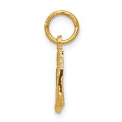 10K Gold 50th Anniversary Polished Charm Elegant Solid Design