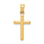 10k Polished Hollow Cross Pendant