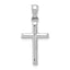 10k White Gold Hollow Cross Pendant
