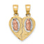 Amo Break-Apart Heart Pendant in 10K Two-Tone Gold - Sophia Jewelers