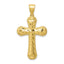 Cross Pendant in 10K Yellow Gold, 40mm Diamond-Cut - Sophia Jewelers