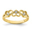 10K CZ 3-Heart Child's Ring