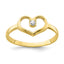 10K CZ Heart Baby Ring