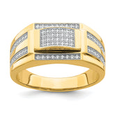 10K Men's CZ Signet Ring