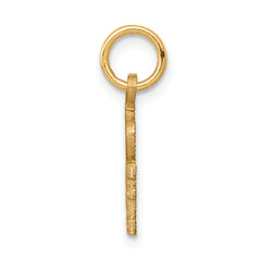 10K Gold Polished I Heart Golf Charm Solid & Elegant Design