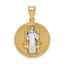 San Benito Medal Pendant in 10K Yellow Gold, 24mm - Sophia Jewelers