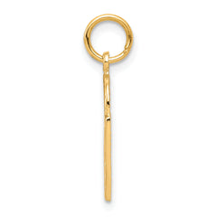 10K Gold Polished Basketball Charm Solid, Themed Pendant