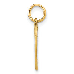 10K Gold Polished Heart LOVE Pendant Elegant Solid Design