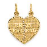10K BEST FRIEND 2 Piece Break-A-Part Charm
