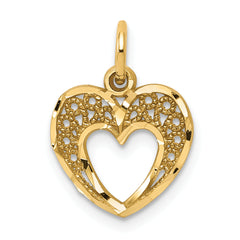 10k Heart Charm