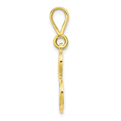 10K Yellow Gold Initial L Pendant Elegant Personalized Charm