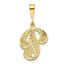 10K Gold Personalized Initial P Pendant in Yellow Gold Elegant Design