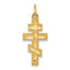 10k Solid Flat-Backed Eastern Orthodox Cross Pendant