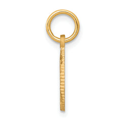 10K Gold Solid Cross in Circle Eternal Life Charm Polished & Elegant