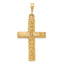10k Diamond-cut Cross Pendant