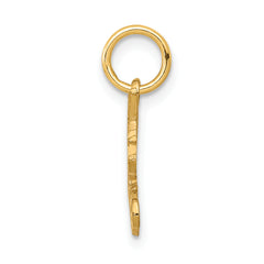 10K Gold Polished Sweet 16 Charm Elegant and Solid Design