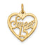 10K SWEET 15 In Heart Charm