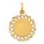 10k Circle with Filigree Edges Charm