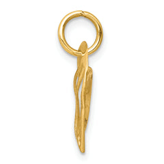 10K Gold Heart Charm with Polished Finish Elegant & Solid Design