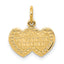 10K You and Me Forever Heart Charm